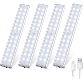 4 Lampes LED avec Détecteur de Mouvement - 2W